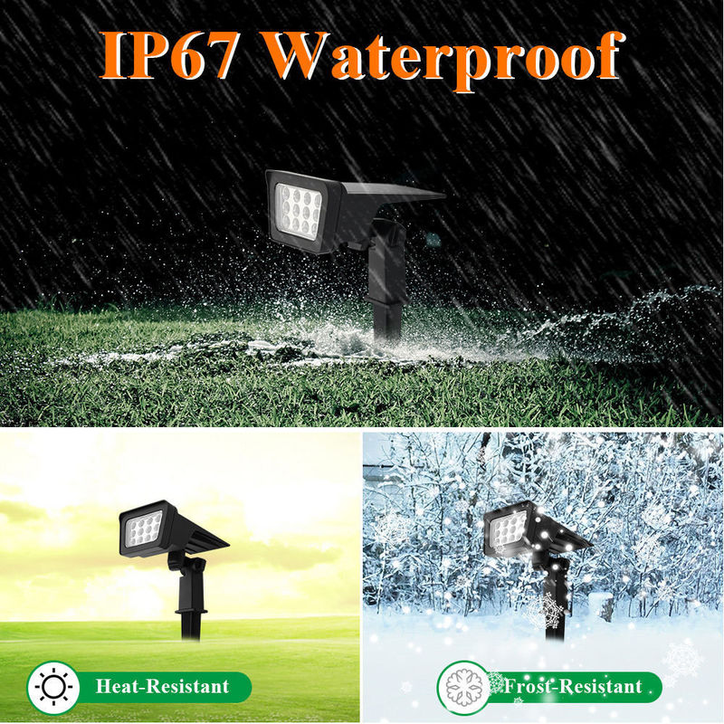 IP65 防水 屋外 LED 景観 調節可能 太陽光発電照明 庭園用スポットライト