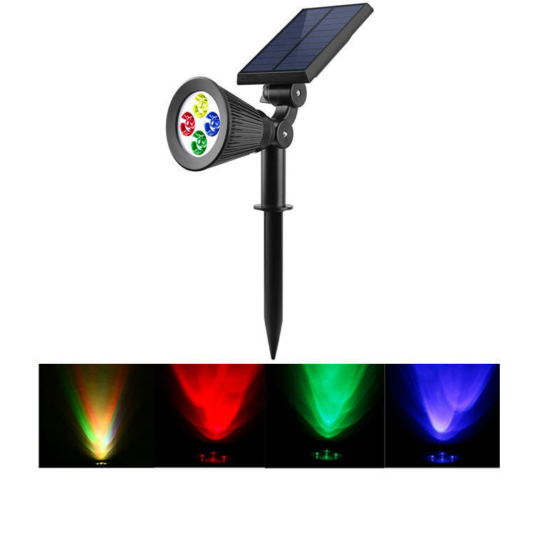 IP44 格付け 太陽光壁掛け RGB 変色風景灯 200 ルメンアップグレード