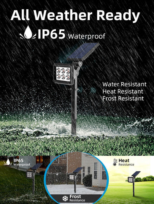 ソーラースポットライト IP65 防水 ソーラー電源 屋外 LED スポット 芝生 スパイクライト 300lm