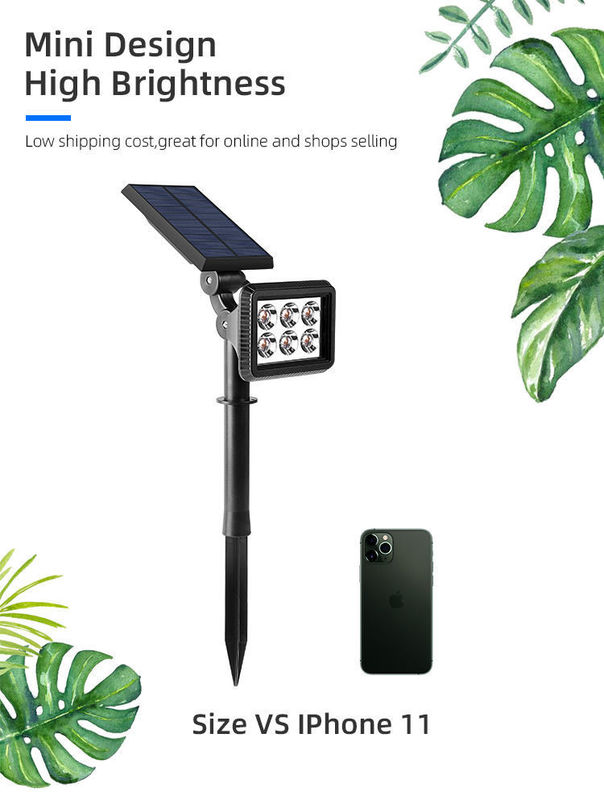 ソーラースポットライト IP65 防水 ソーラー電源 屋外 LED スポット 芝生 スパイクライト 300lm