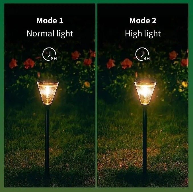80 Ra 色表示指数 屋外 太陽光発電 ホワイト ホット 2 モード LED 庭道 芝生灯
