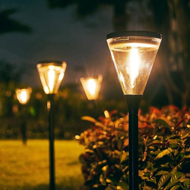 80 Ra 色表示指数 屋外 太陽光発電 ホワイト ホット 2 モード LED 庭道 芝生灯