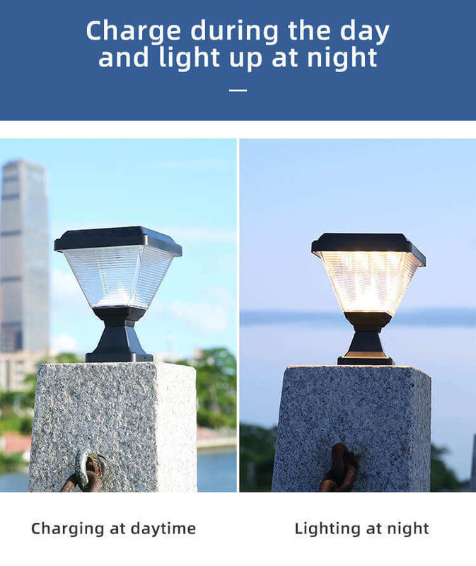 アウトドア 防水 IP65 ポスト 照明 庭 スパイク LED ゲート 太陽柱 ライト ABS