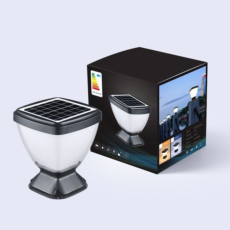 屋外景観照明 太陽光壁柱灯 LED 太陽光ヴィラ壁ランプ 3000K/6500K