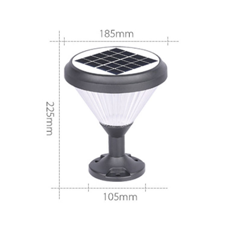 太陽光 防水 LED 柱灯 柱フェンスランプ