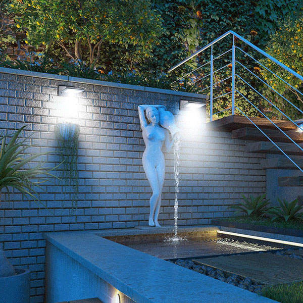 IP65 格付け 屋外用 ソーラーセンサー 壁灯とLED ソーラー路灯