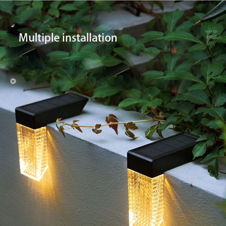 屋外 庭 芝生 ステップ 壁 スコン LED 太陽光 装飾 ライト IP65 防水
