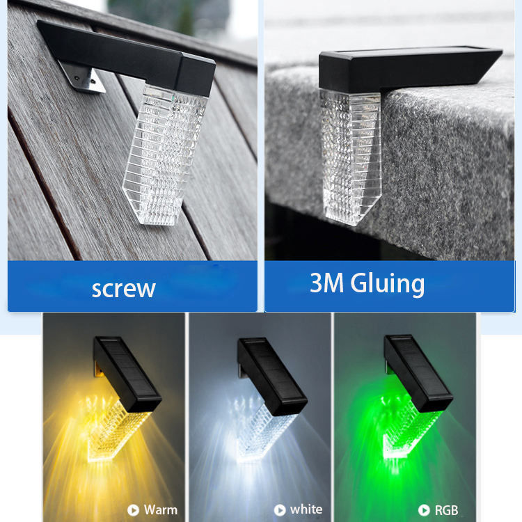 屋外 庭 芝生 ステップ 壁 スコン LED 太陽光 装飾 ライト IP65 防水