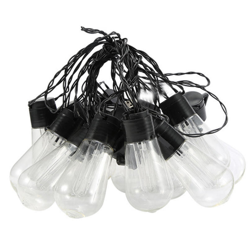 太陽電池LEDエジソン電球串灯 屋外クリスマス飾り 庭 6lm 1-