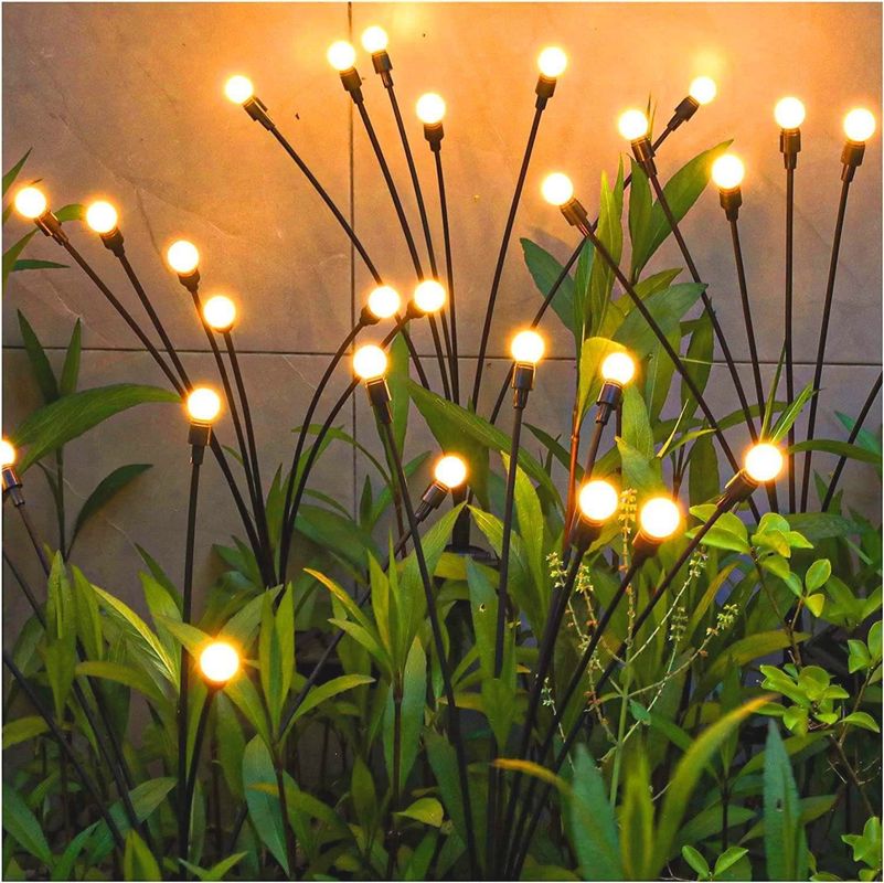 LED 太陽光発電 風力発電 揺れる花火虫ランプ 庭園 屋外 RGB 花火灯