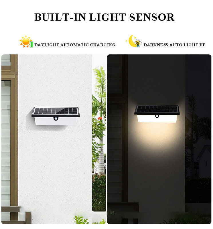防水太陽光壁灯 庭壁マウントのための外壁LEDモーションセンサ装飾ランプ