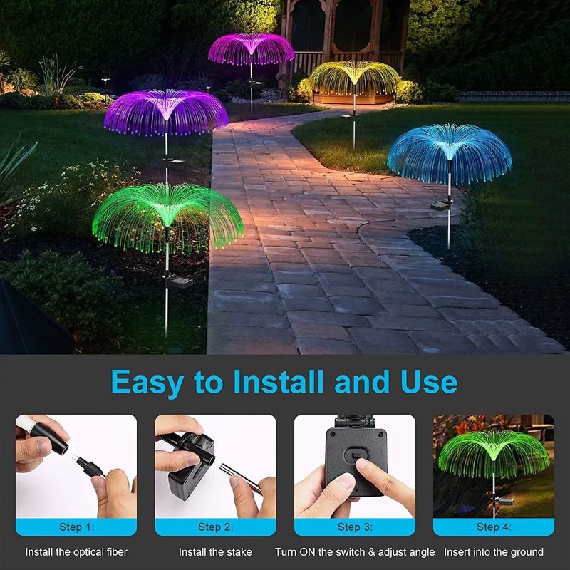 空気 防水 ビラ エリアのための装飾灯 LED 光ファイバーメドウサ