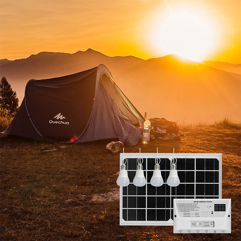 360° ビームアングル キャンプ用太陽光発電灯 携帯型屋外発電システム
