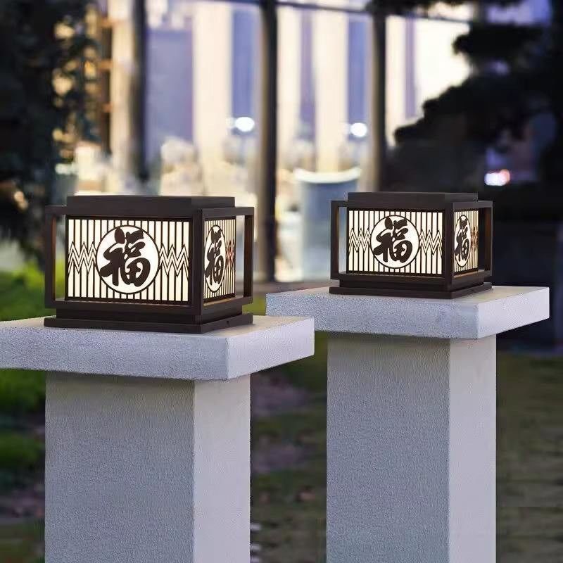 ヴィンテージ クリエイティブ LED 防水柱ライト ホーム ヴィラ 庭 玄関 外