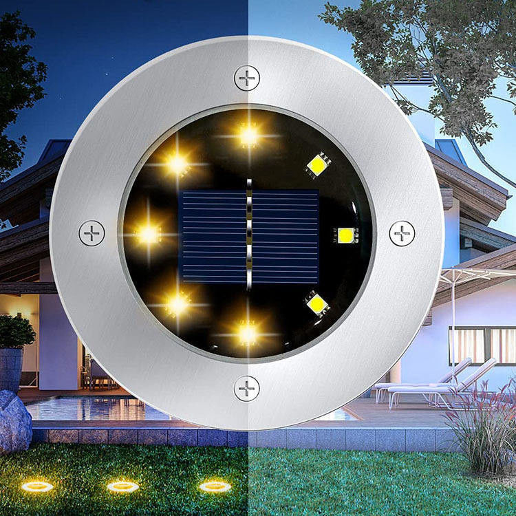 90 CRI 太陽光発電 ホットセール オーダーメイド 8LED Ip65 防水屋外太陽光灯 庭園用