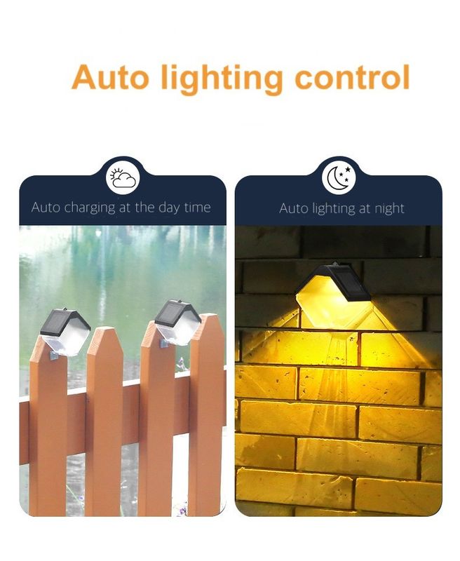 太陽光 LEDストリートライトランプ 暖かいとRGBカラー壁ランプ 屋外装飾デッキのために