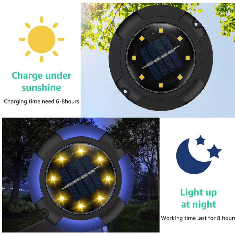 太陽光発電 ディスクライト 景観 歩道 庭 防水 LED 屋外庭