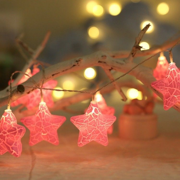 10 LED クラックスター フェアリーストリングライト クリスマスパーティー 結婚式 祝日飾り