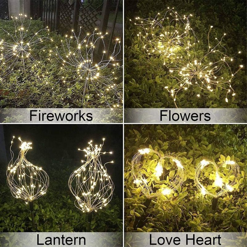 LED 太陽光花火灯 芝生庭院 パティオ クリスマス休日の装飾 現場計量
