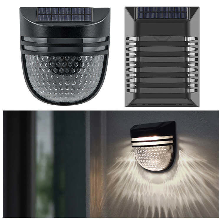 120° ビームアングル ABS 最新 耐久性 防水 屋外 LED ステップ 階段 デッキ 庭 壁 太陽光 フェンス ポスト ライト