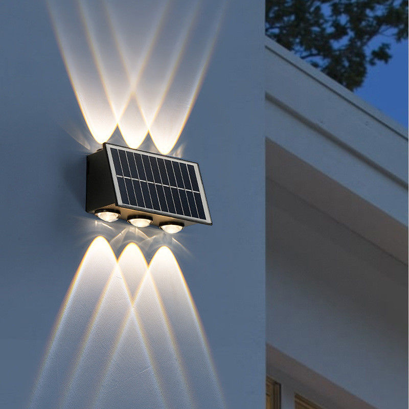 現代 太陽光壁灯 防水 庭園 飾り 家庭 夜光 LED 屋外