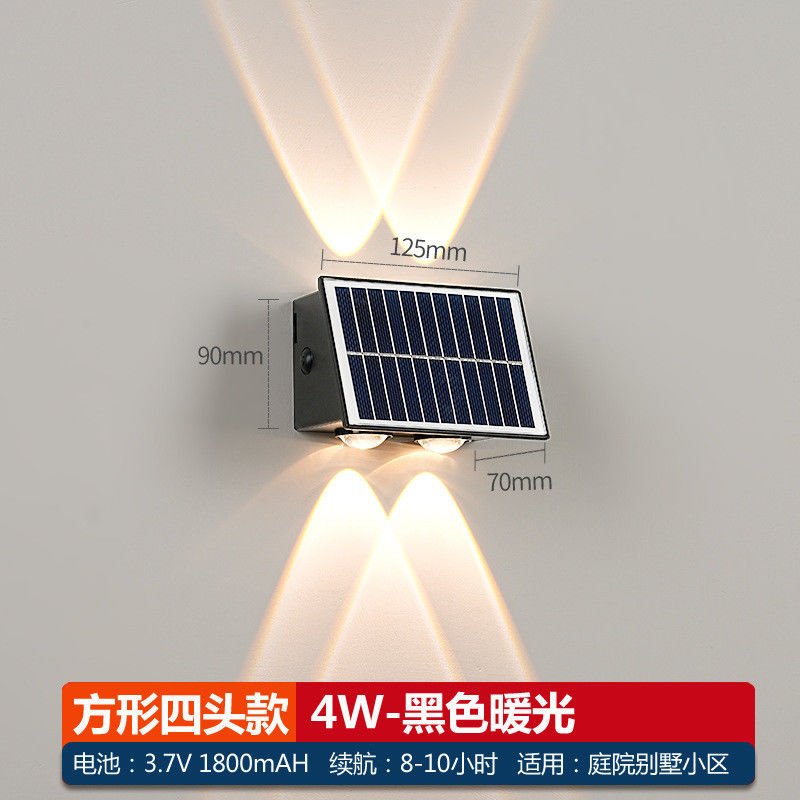 現代 太陽光壁灯 防水 庭園 飾り 家庭 夜光 LED 屋外
