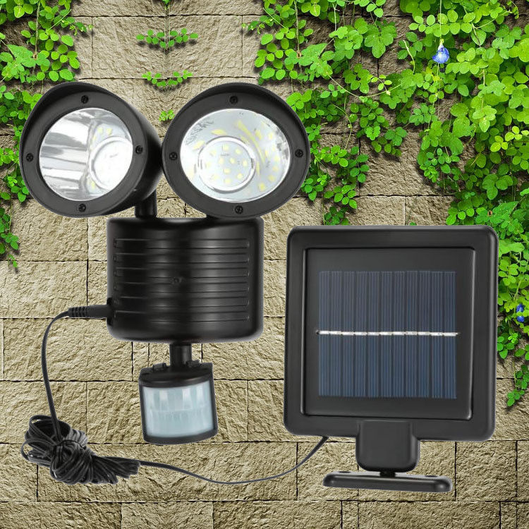 50000 時間 寿命 22LED 人体センサー 屋外通路用太陽光照明