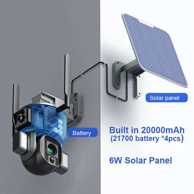 10xズーム 4.0MP Wifiドーム CCTVネットワーク イプシー 太陽電池 バックアップ監視カメラ 4g