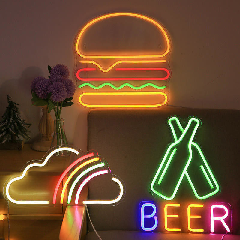 家庭パーティ 休日の装飾 Xクリスマス ギフト LED ネオンライト バナナ 壁画 家庭用品のサイン