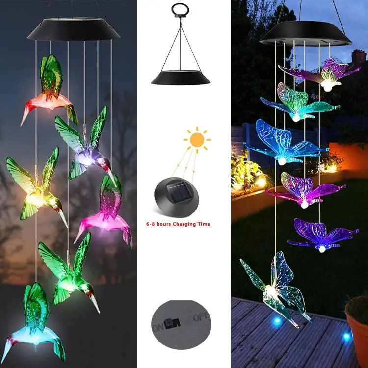 家庭装飾 LED 太陽風鐘 防水でカラフルな屋外デザインのライト