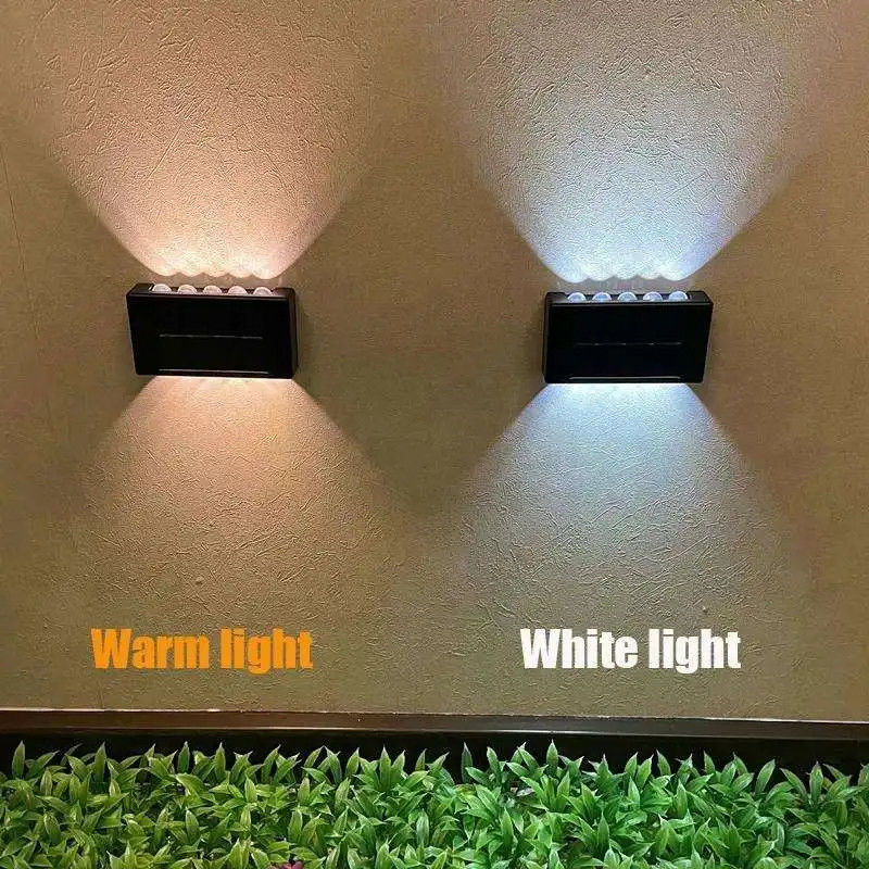 防水 4LED 6LED 上下 太陽光壁灯 庭庭 照明