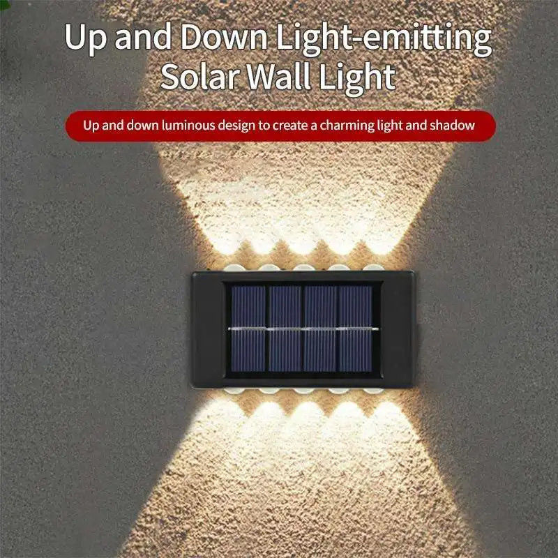 防水 4LED 6LED 上下 太陽光壁灯 庭庭 照明