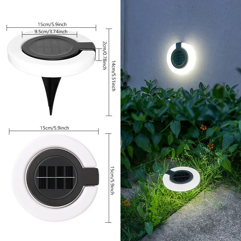 LED太陽光路面灯 17 LED 折りたたむ壁灯 家庭用 屋外 壁掛け