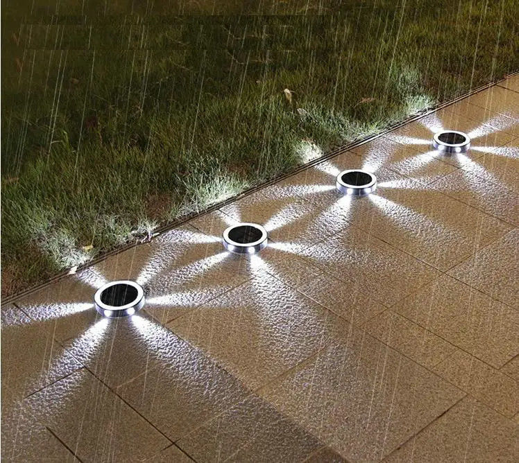 室外太陽光階段ステップデッキ照明 90lm/w 効率 LED 丸い地面照明