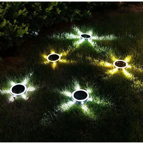 室外太陽光階段ステップデッキ照明 90lm/w 効率 LED 丸い地面照明