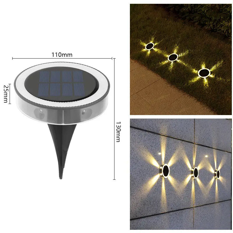 室外太陽光階段ステップデッキ照明 90lm/w 効率 LED 丸い地面照明